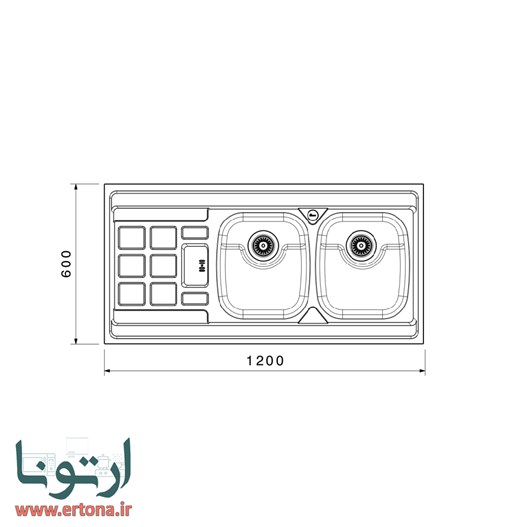 سینک روکار بیمکث مدل 919
